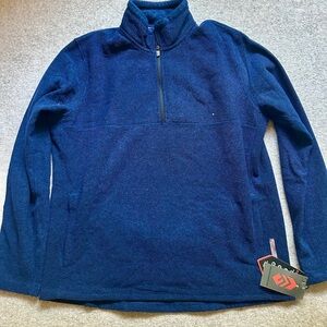 Free Country Men's Navy 1/4 Zip-Up Sweater
